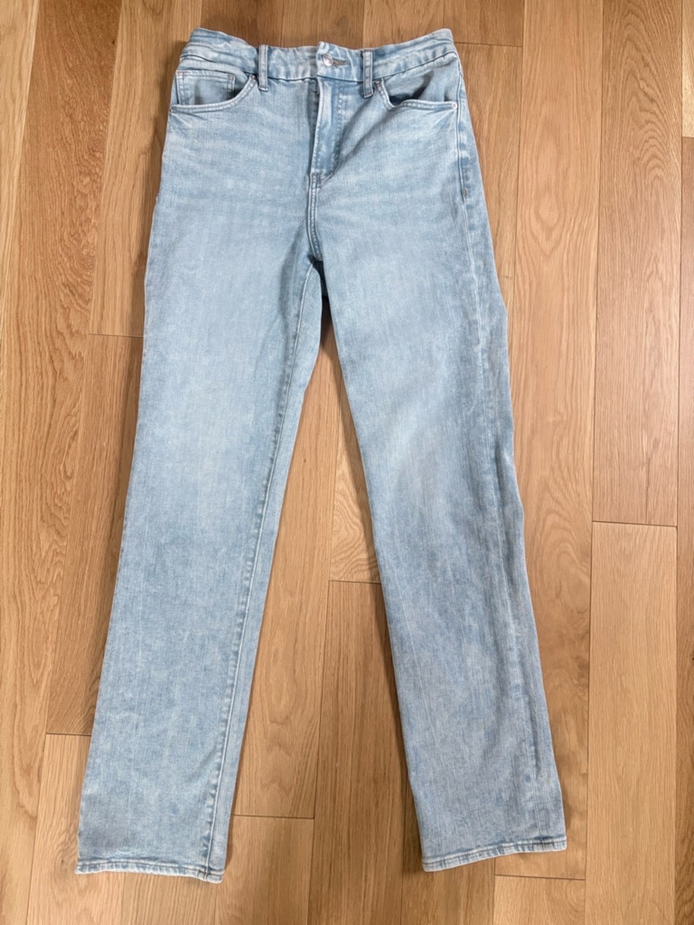 Express 90s Slim High Rise Jeans Light Wash FlexX Stretch Size M 6/8/10 Straight